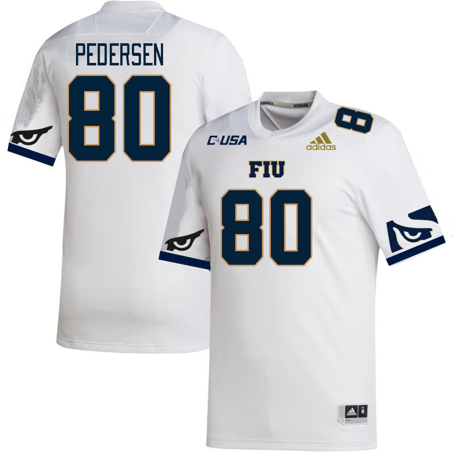 Men-Youth #80 Christian Pedersen Florida International Panthers College Football Jerseys Stitched Sa